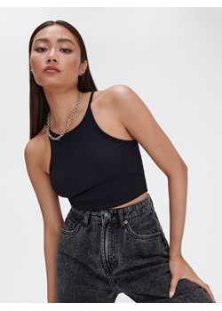 Cropp - Czarny crop top - czarny ze sklepu Cropp w kategorii Bluzki damskie - zdjęcie 141718242