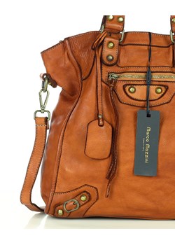 Shopper bag Mazzini ze skóry boho matowa  ze sklepu Verostilo w kategorii Torby Shopper bag - zdjęcie 141752682
