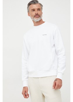 Calvin Klein bluza męska kolor biały z nadrukiem ze sklepu ANSWEAR.com w kategorii Bluzy męskie - zdjęcie 141829213