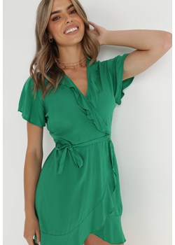 Zielona Sukienka z Wiskozy Nouse ze sklepu Born2be Odzież w kategorii Sukienki - zdjęcie 141831811