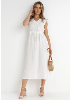 Biała Sukienka z Wiskozy Yorgebius ze sklepu Born2be Odzież w kategorii Sukienki - zdjęcie 141831841