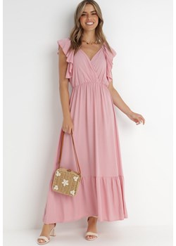 Różowa Sukienka z Wiskozy Aserus ze sklepu Born2be Odzież w kategorii Sukienki - zdjęcie 141831871
