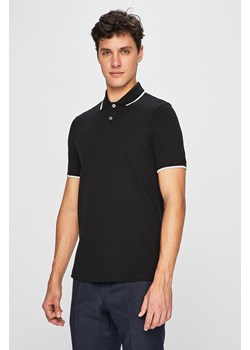 Armani Exchange polo bawełniane kolor czarny gładki 8NZF75 Z8M5Z ze sklepu ANSWEAR.com w kategorii T-shirty męskie - zdjęcie 141864704