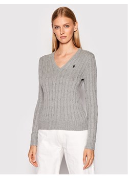 Polo Ralph Lauren Sweter 211865423001 Szary Regular Fit ze sklepu MODIVO w kategorii Swetry damskie - zdjęcie 141878801