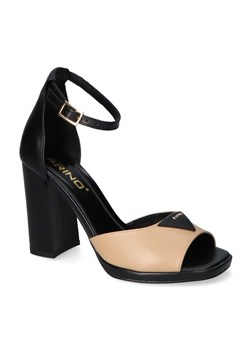Sandały Karino 4214/043-P Beżowe/Czarne lico ze sklepu Arturo-obuwie w kategorii Sandały damskie - zdjęcie 141908933