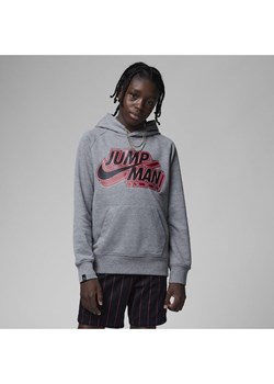Bluza z kapturem dla dużych dzieci Jordan - Szary ze sklepu Nike poland w kategorii Bluzy chłopięce - zdjęcie 141923292