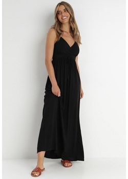 Czarna Sukienka z Wiskozy Amanita ze sklepu Born2be Odzież w kategorii Sukienki - zdjęcie 141948651