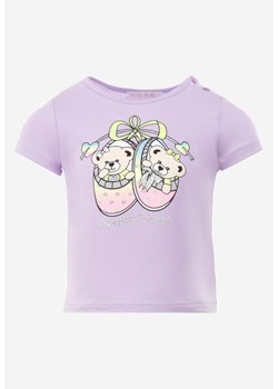Fioletowa Koszulka Cythomeda ze sklepu Born2be Odzież w kategorii Bluzki dziewczęce - zdjęcie 141967904