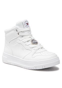 Sneakersy Tommy Hilfiger - High T Top Lace-Up Sneaker T3A9-32339-1435 M White 100 ze sklepu eobuwie.pl w kategorii Buty sportowe dziecięce - zdjęcie 141987371