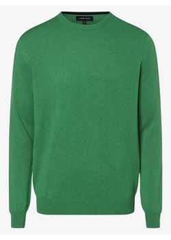 Andrew James - Sweter męski z czystego kaszmiru, zielony ze sklepu vangraaf w kategorii Swetry męskie - zdjęcie 141989114