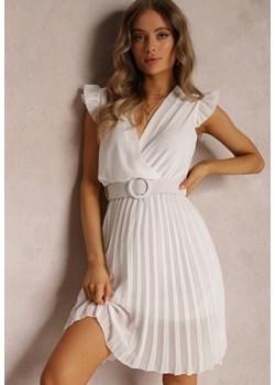 Biała Sukienka Arvid ze sklepu Renee odzież w kategorii Sukienki - zdjęcie 141991542