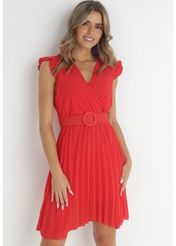 Czerwona Sukienka Geving ze sklepu Born2be Odzież w kategorii Sukienki - zdjęcie 142024802