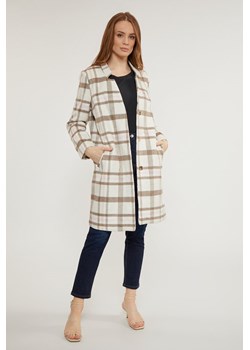 Klasyczny płaszcz w kratę ze sklepu MONNARI w kategorii Płaszcze damskie - zdjęcie 142079294