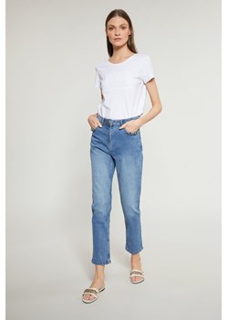 Klasyczne jeansy damskie z aplikacją ze sklepu MONNARI w kategorii Jeansy damskie - zdjęcie 142080081