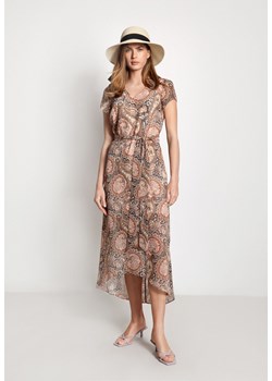 Długa asymetryczna sukienka z wiązaniem ze sklepu Molton w kategorii Sukienki - zdjęcie 142163671