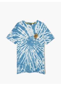 Cropp - Niebieska koszulka z efektem tie-dye - niebieski ze sklepu Cropp w kategorii Bluzki damskie - zdjęcie 142174092