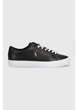 Polo Ralph Lauren sneakersy skórzane Longwood kolor czarny 816884372001 ze sklepu ANSWEAR.com w kategorii Buty sportowe męskie - zdjęcie 142174632