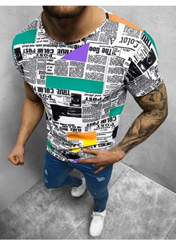 T-Shirt męski z nadrukiem kolorowy OZONEE O/BL49 ze sklepu ozonee.pl w kategorii T-shirty męskie - zdjęcie 142180104