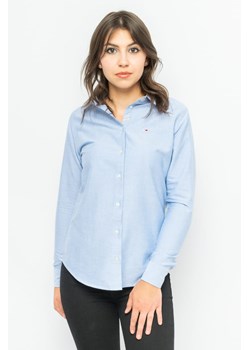 koszula damska tommy jeans dw0dw13152 błękitna ze sklepu Royal Shop w kategorii Koszule damskie - zdjęcie 142187584
