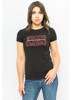 t-shirt damski armani exchange 3lytap yjc7z czarny ze sklepu Royal Shop w kategorii Bluzki damskie - zdjęcie 142187620