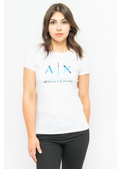 t-shirt damski armani exchange 3lytka yj5uz biały ze sklepu Royal Shop w kategorii Bluzki damskie - zdjęcie 142187624