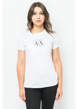 t-shirt damski armani exchange 3lyt19 yj6xz biały ze sklepu Royal Shop w kategorii Bluzki damskie - zdjęcie 142187644