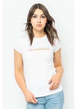 t-shirt damski armani exchange 3lytkd yj5uz biały ze sklepu Royal Shop w kategorii Bluzki damskie - zdjęcie 142187652