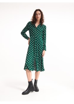 Reserved - Sukienka z wiskozy - Zielony ze sklepu Reserved w kategorii Sukienki - zdjęcie 142237741
