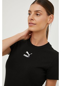Puma t-shirt damski kolor czarny ze sklepu ANSWEAR.com w kategorii Bluzki damskie - zdjęcie 142258313