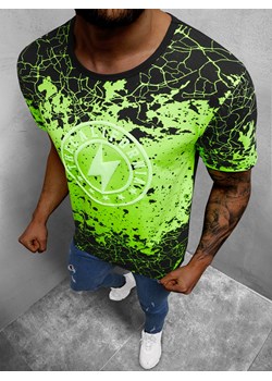 T-Shirt męski zielony OZONEE JS/S013/153 ze sklepu ozonee.pl w kategorii T-shirty męskie - zdjęcie 142376874