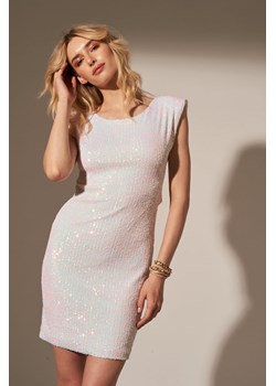 Biała mini cekinowa sukienka Acantha ze sklepu Lidia Kalita w kategorii Sukienki - zdjęcie 142380751