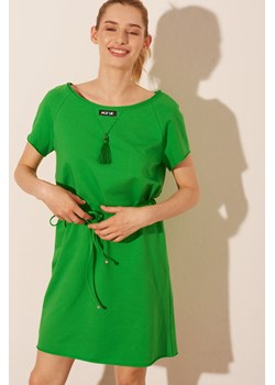 Zielona dresowa sukienka Anika ze sklepu Lidia Kalita w kategorii Sukienki - zdjęcie 142380844