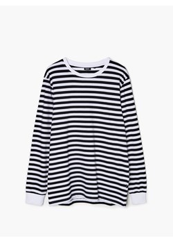 Cropp - Koszulka longsleeve w paski - biały ze sklepu Cropp w kategorii T-shirty męskie - zdjęcie 142388534