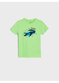 Sinsay - Koszulka z cekinami - zielony ze sklepu Sinsay w kategorii T-shirty chłopięce - zdjęcie 142458313