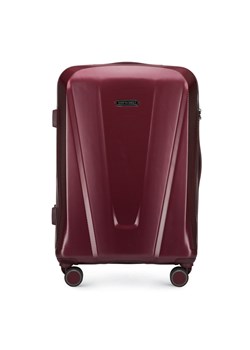 Średnia walizka z polikarbonu geometryczna bordowa ze sklepu WITTCHEN w kategorii Walizki - zdjęcie 142459611