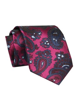 Męski Krawat - ALTIES - Klasyczny - Duży Wzór Orientalny KRALTS0709 ze sklepu JegoSzafa.pl w kategorii Krawaty - zdjęcie 142461863