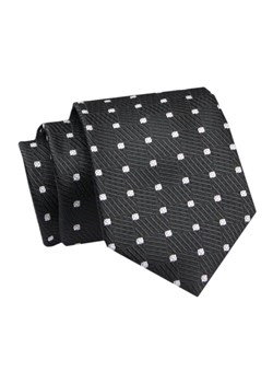 Krawat - ALTIES - Czarny w Białe Groszki KRALTS0750 ze sklepu JegoSzafa.pl w kategorii Krawaty - zdjęcie 142509522