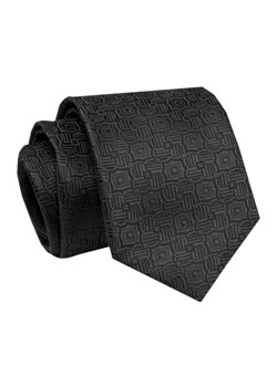 Krawat - ALTIES - Delikatna Faktura, Czarny KRALTS0733 ze sklepu JegoSzafa.pl w kategorii Krawaty - zdjęcie 142509530