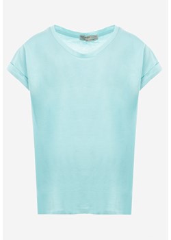 Jasnoniebieska Koszulka Nysasis ze sklepu Born2be Odzież w kategorii Bluzki dziewczęce - zdjęcie 142550302