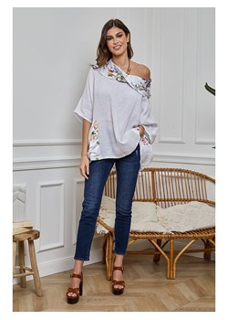 Lniana bluzka w kolorze białym ze sklepu Limango Polska w kategorii Bluzki damskie - zdjęcie 142555394
