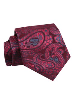 Krawat - ALTIES - Ciemnoczerwony, Wzór Paisely KRALTS0755 ze sklepu JegoSzafa.pl w kategorii Krawaty - zdjęcie 142557064
