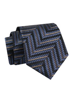 Krawat - ALTIES - Granat, Wzór Geometryczny KRALTS0757 ze sklepu JegoSzafa.pl w kategorii Krawaty - zdjęcie 142557090