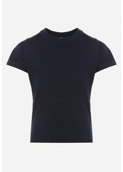 Granatowa Koszulka Iaoel ze sklepu Born2be Odzież w kategorii Bluzki dziewczęce - zdjęcie 142625854