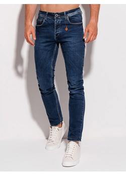 Spodnie męskie jeansowe 1248P - niebieskie ze sklepu Edoti w kategorii Jeansy męskie - zdjęcie 142628422
