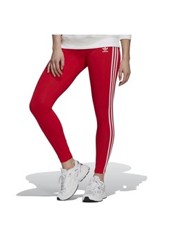 Legginsy adidas Originals Adicolor Classics 3-Stripes Tights HD2348 - czerwone ze sklepu streetstyle24.pl w kategorii Spodnie damskie - zdjęcie 142637304