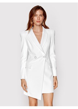 Elisabetta Franchi Sukienka koktajlowa AB-161-26E2-V460 Biały Slim Fit ze sklepu MODIVO w kategorii Sukienki - zdjęcie 142655701