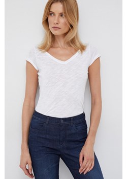 Sisley t-shirt damski kolor biały ze sklepu ANSWEAR.com w kategorii Bluzki damskie - zdjęcie 142657320
