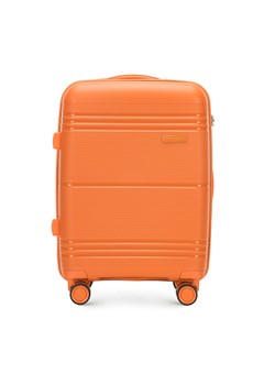 Walizka kabinowa z polipropylenu jednokolorowa pomarańczowa ze sklepu WITTCHEN w kategorii Walizki - zdjęcie 142714753