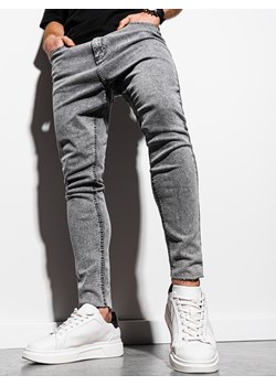 Spodnie męskie jeansowe P923 - szare ze sklepu ombre w kategorii Jeansy męskie - zdjęcie 142717934