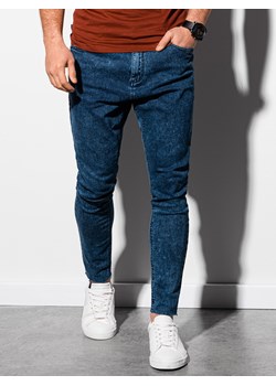 Spodnie męskie jeansowe P923 - ciemnoniebieskie ze sklepu ombre w kategorii Jeansy męskie - zdjęcie 142718521